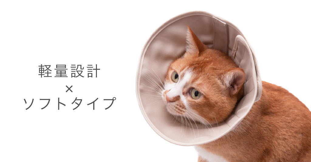 軽量設計で負担が少ない、猫に優しいエリザベスカラー