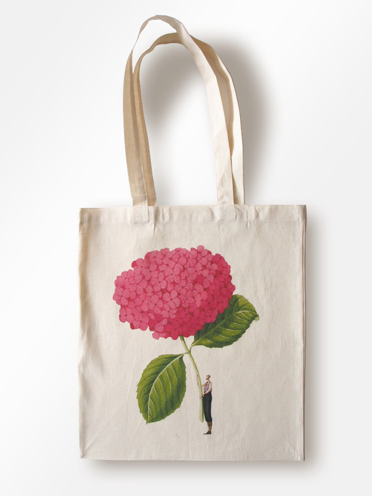 In Bloom - Pink Hydrangea Lightweight Cotton Bag â Laura Stoddart