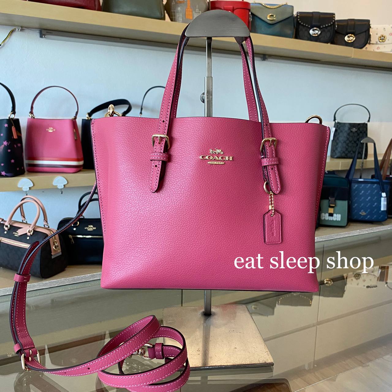 COACH MOLLIE TOTE 25 C4084 IN IM/STRAWBERRY HAZE – eatsleepshop