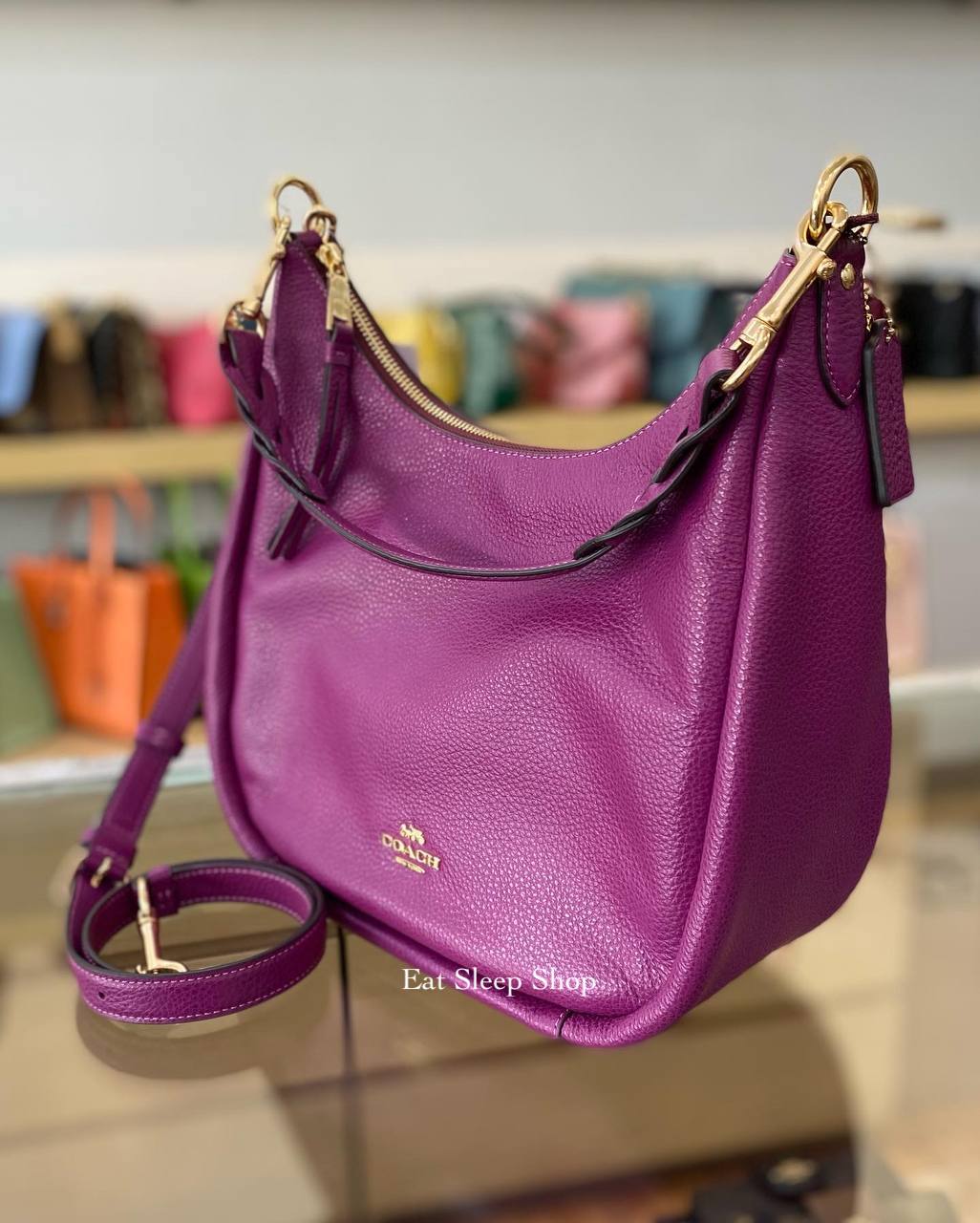 COACH JULES HOBO BAG C9190 IN DARK MAGENTA – eatsleepshop