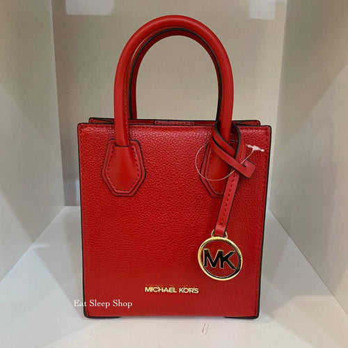 Michael Kors Mercer Medium Sapphire Leather Messenger Tote Bag NWT – Design  Her Boutique