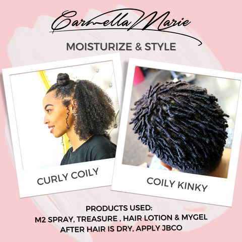 treasure is great for women with curly, coily or kinky natural hair. Reduce shrinkage and have shiny hair