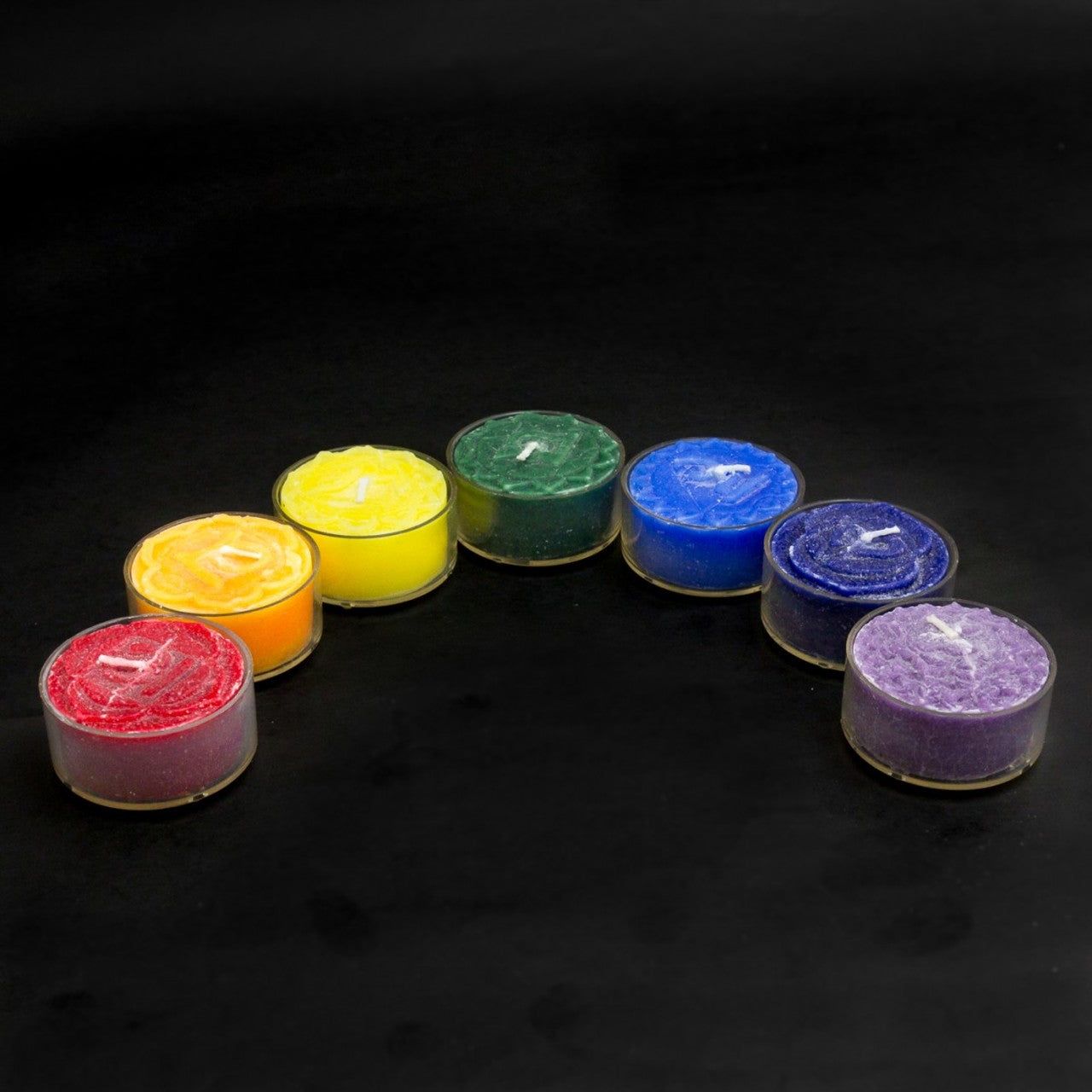 Chakra Tea Light Candles Set Of 7 Scented Www Holisticstore Ie
