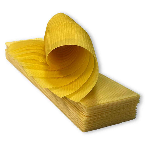 Flexable and Malleable Australian Beeswax Foundation Ideal Size from Buzzbee Beekeeping
