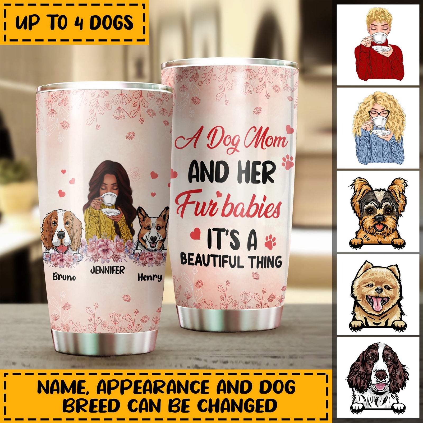 Hippie, Bug Car Tumbler Customized A Girl And Her Dogs Living Life In -  PERSONAL84