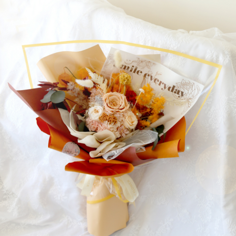 One Flower Preserved Flower Bouquet - Dream my Santorini Medium Size