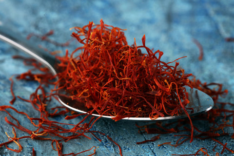 Saffron on a spoon