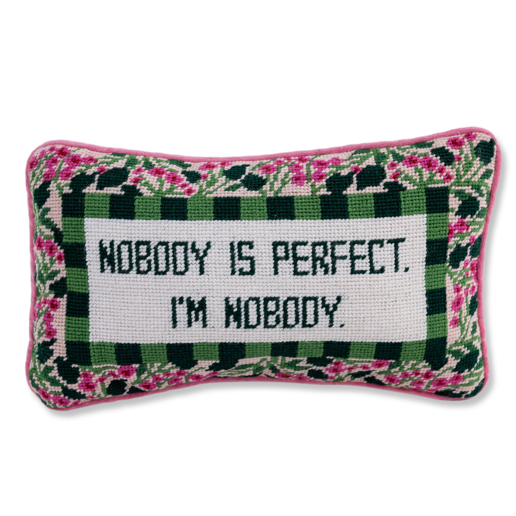 35 Needlepoint word pillows to get you stitching
