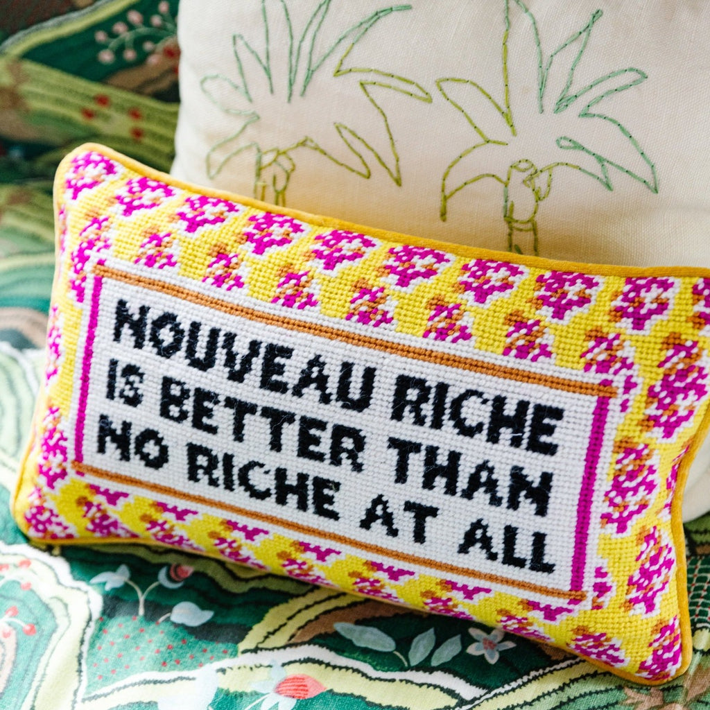 Everything's Fine Needlepoint Pillow - Peggy's Gifts & Accessories