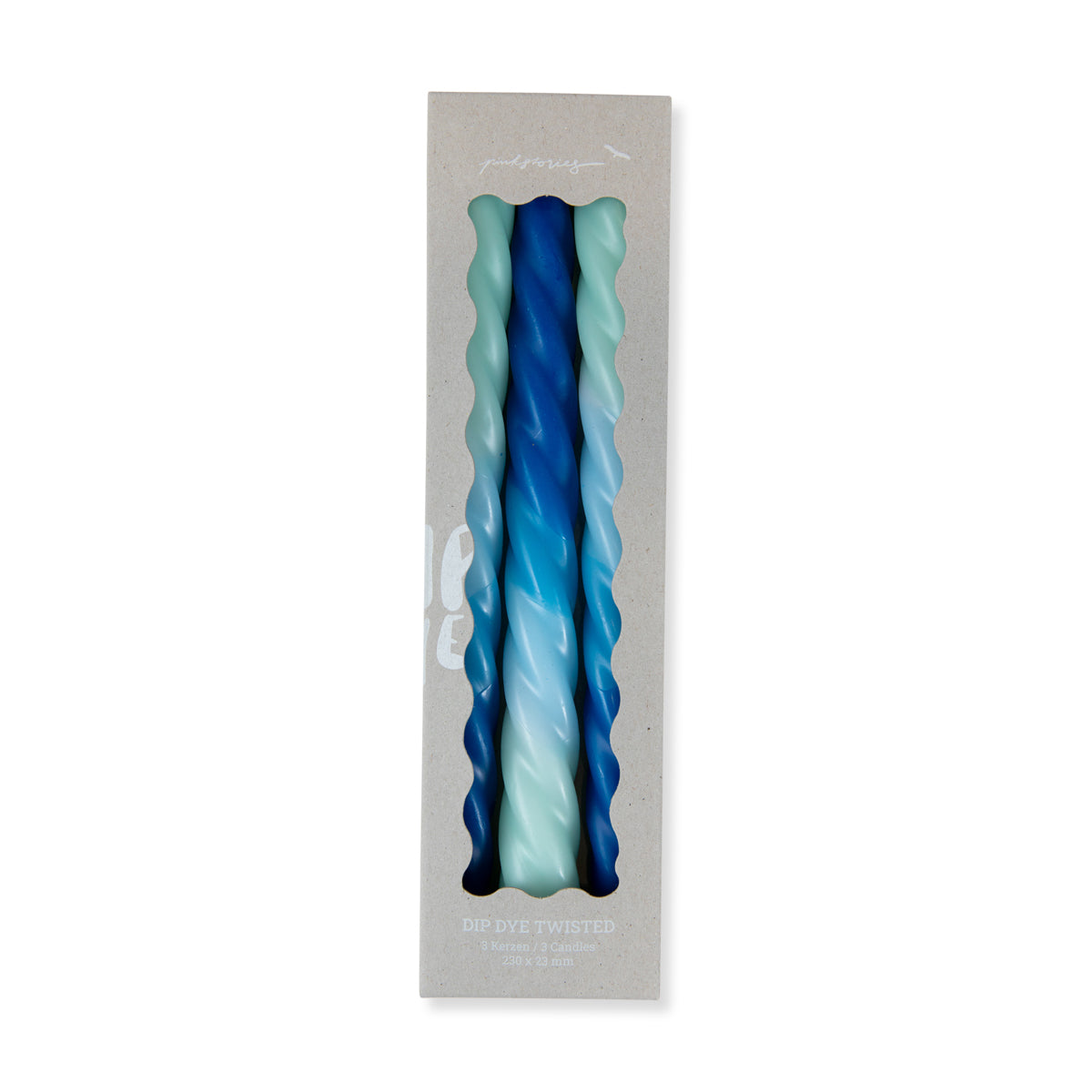 Twisted Blueberry Taper Candles S/3