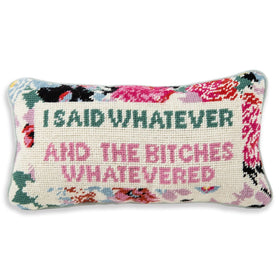 Furbish Overthink Needlepoint Pillow