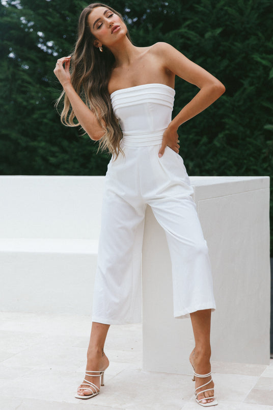 Hailey Strapless Wide Leg Jumpsuit – The Twisted Chandelier