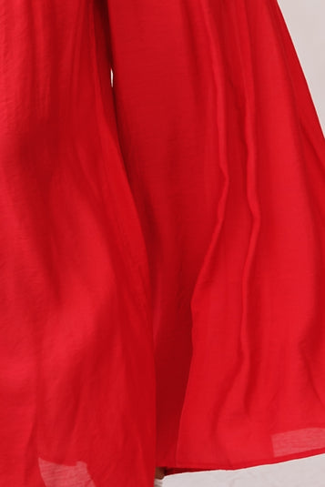Shop the Laney Wide Leg Ruffle Detail Jumpsuit Red | Selfie Leslie