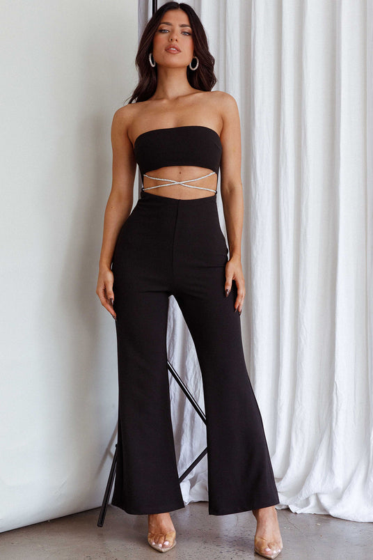 Suspender Draped Jumpsuit Casual Solid Wide Leg Ruched - Temu