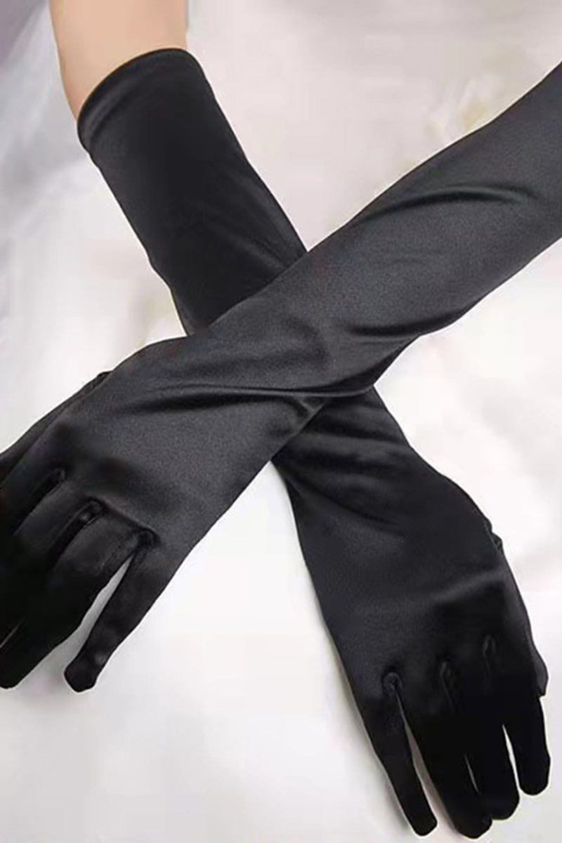 Shop the Bella Satin Gloves Black | Selfie Leslie