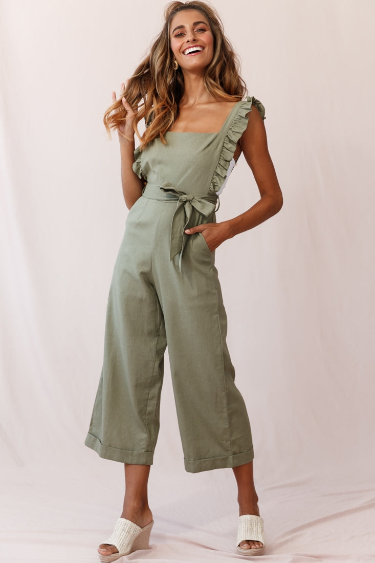 pinafore culotte jumpsuit