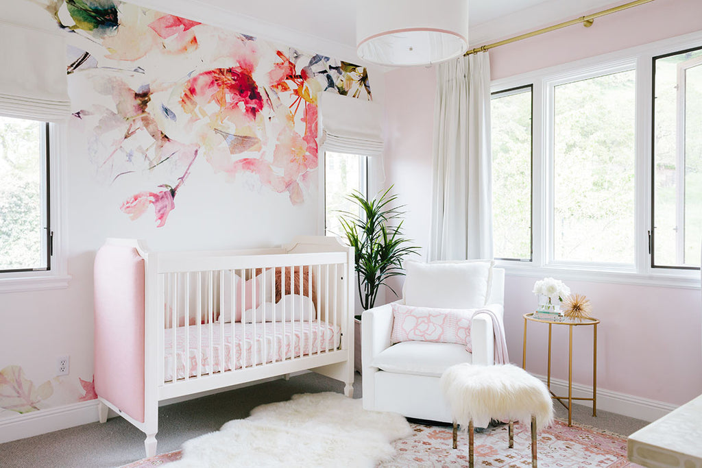 blush nursery glider