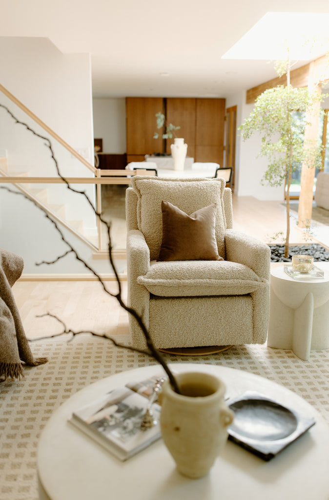 organic modern interior design with Oilo Flynn recliner