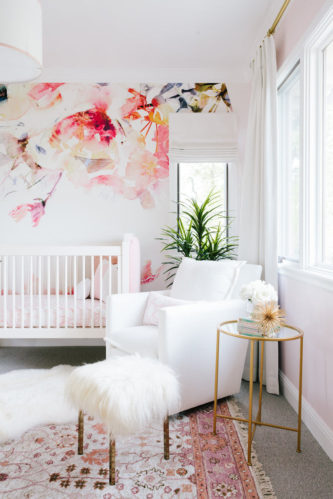 baby girl floral nursery decor