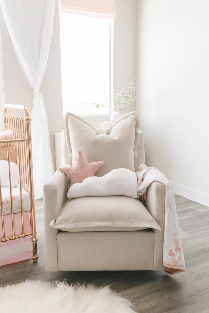 nursery glider with pillows