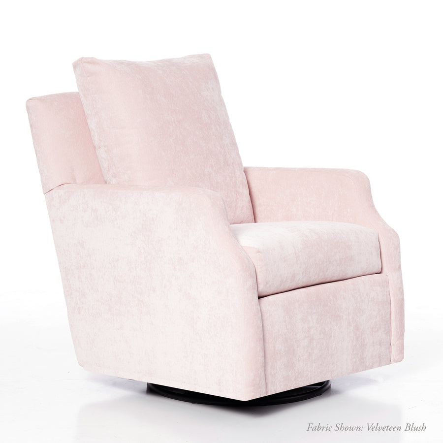 harper nursery swivel glider