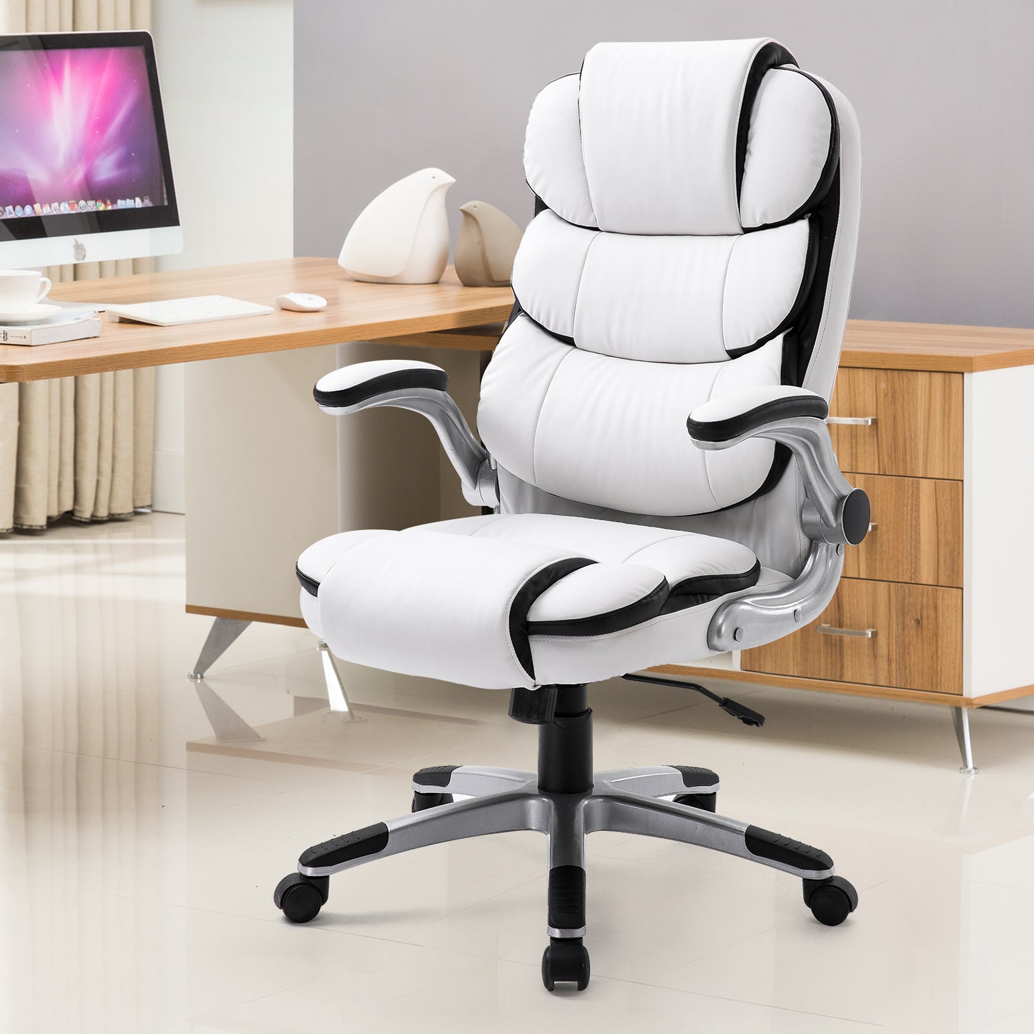 white desk chair