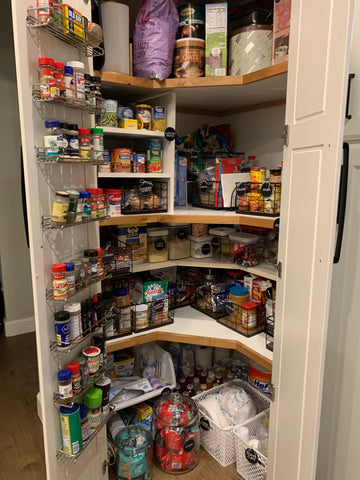 I tried to organize my very small pantry with these stackable bins I found.  Any tips on how to store the ziploc bags / garbage bags? Or any other tips  in general