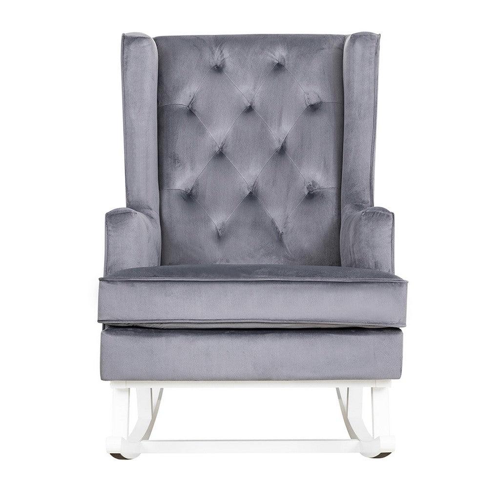 grey and white rocking chair for nursery