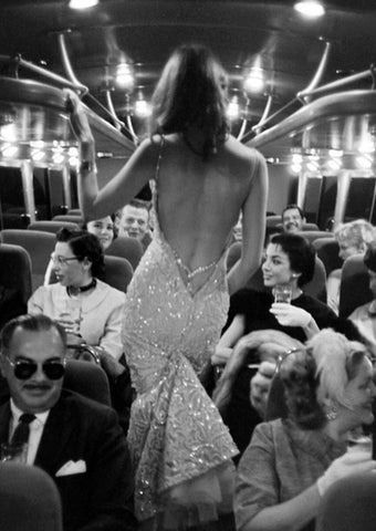 Vicky Dougan in a backless gown