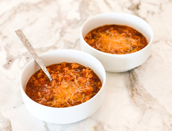 homeade chili - easy chili recipe - healthy chili recipe - heart healthy chili - low calorie soups - healthy soups