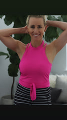 pink halter top for workouts