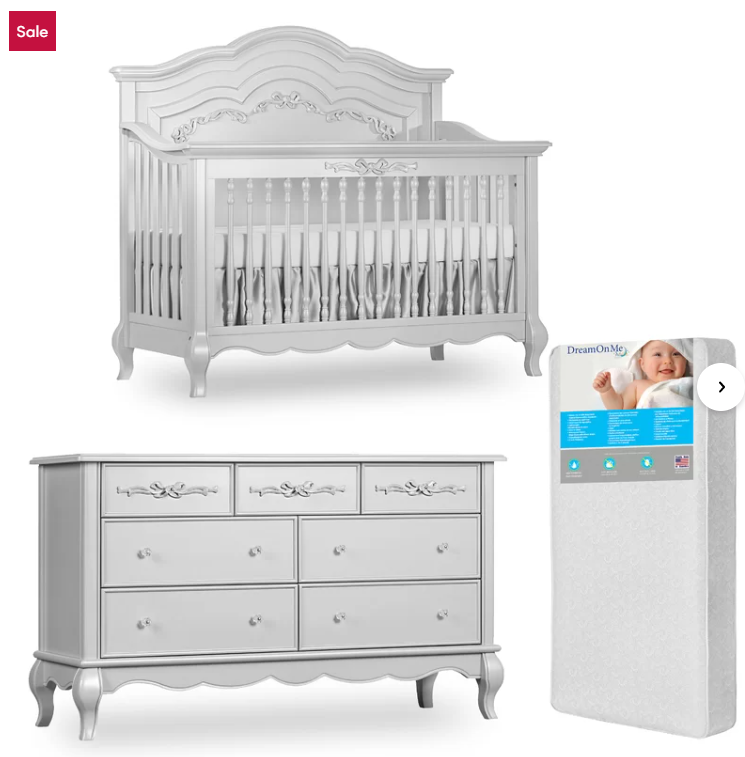 baby crib and dresser set