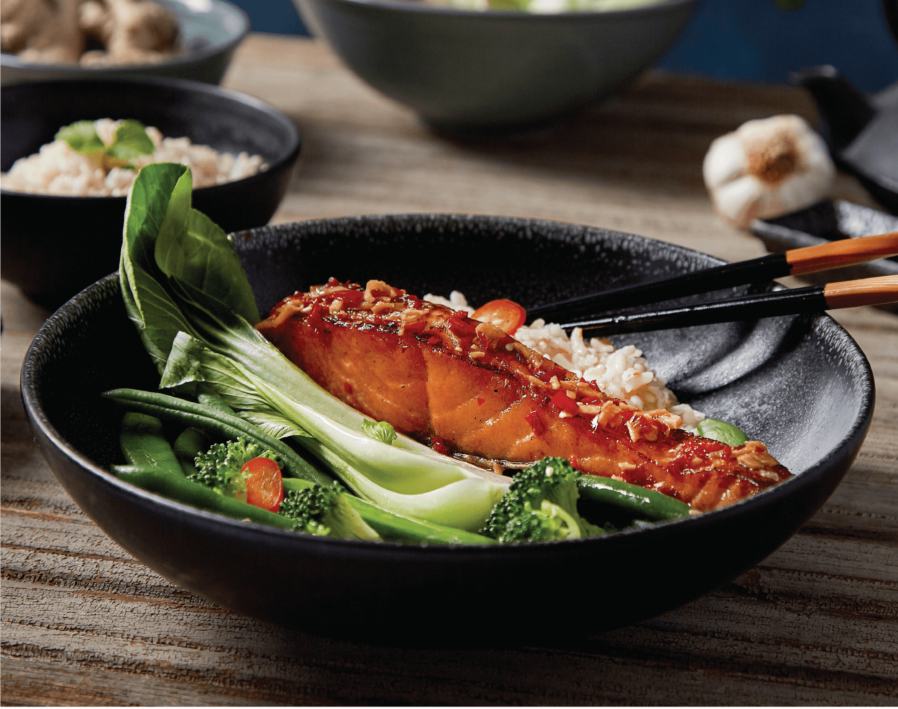 Soy, honey & ginger salmon – Georgie & Tom's