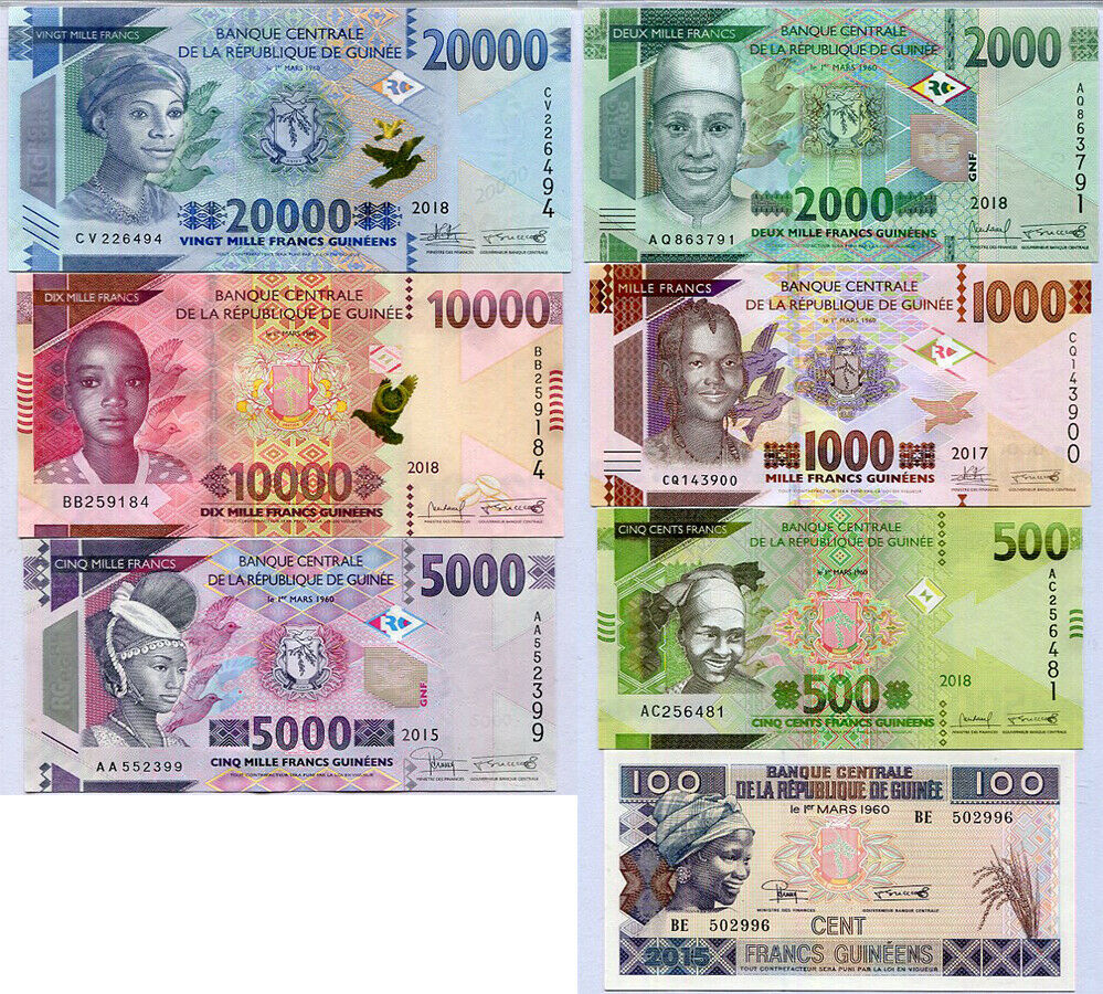 Thailand Set 5 PCS 20 50 100 500 1000 BAHT 2022 P 135 - 139 UNC