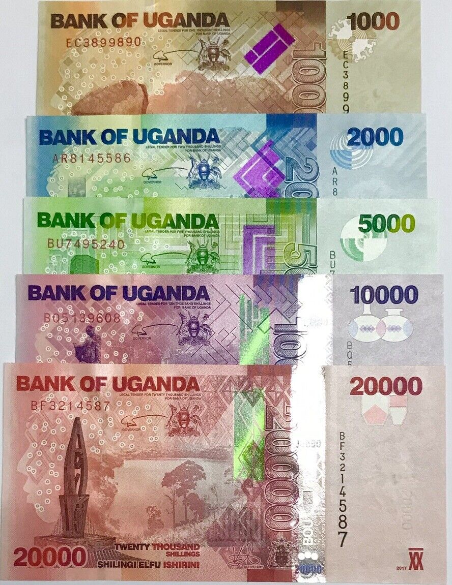 Uganda Set 6 Pcs 1000 2000-50000 Shillings Random Date P 49 50 51