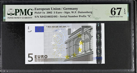 Euro 5 Euro Germany 2002 P 1 X Superb Gem UNC PMG 68 EPQ High – Noteshobby
