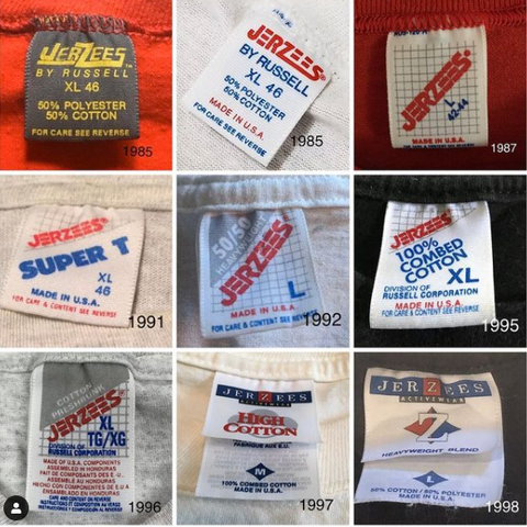 a small guide on fake tags, how to spot random vintage tees, what tags  should some t shirts have, a reprint that is sometimes sold as a 1992 vintage  t shirt. 