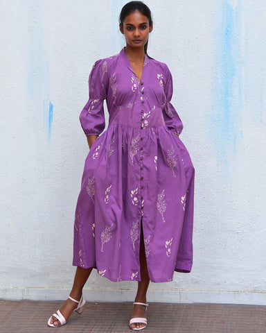 Bluish Hand Block Printed Pure Cotton Designer Girls Fashionable One Piece  Dress at Rs 900/piece | Handloom Dress in Jaipur | ID: 25457898888