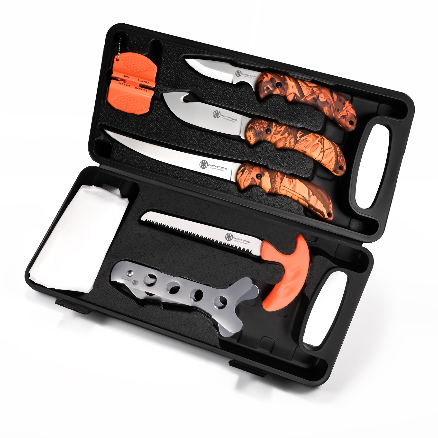 Survival Knife Set, Fixed Blade Knife with Sheath, Hatchet Knife, Flas -  Knine Outdoors