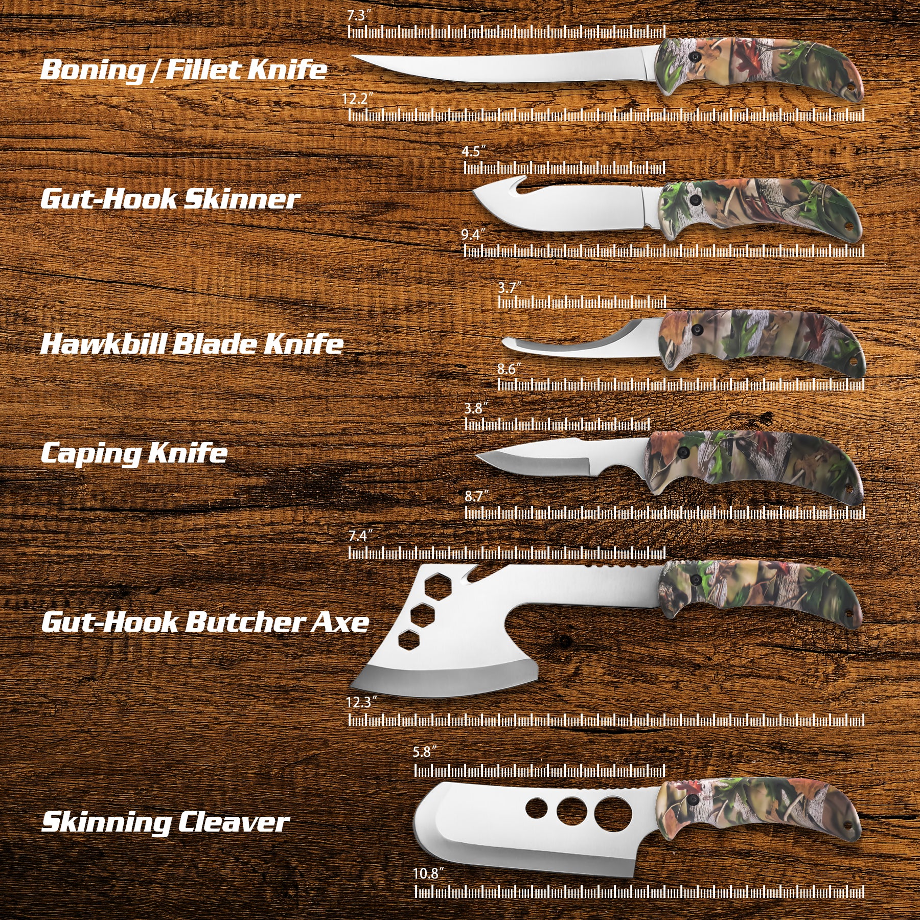 RUNCL Fishing Fillet Knife 6 /7/9 inch(Fishing Fillet Knife Combo Set) –  Runcl