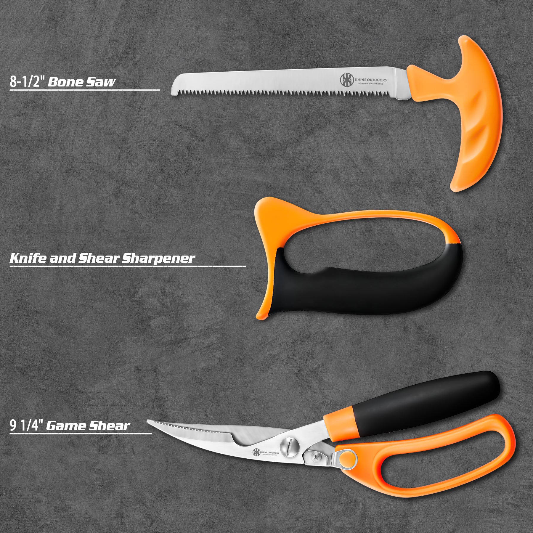 Fishing Curved Flex Fillet Knife Set, 7 & 9 Filet Knife, 7 Boning K -  Knine Outdoors