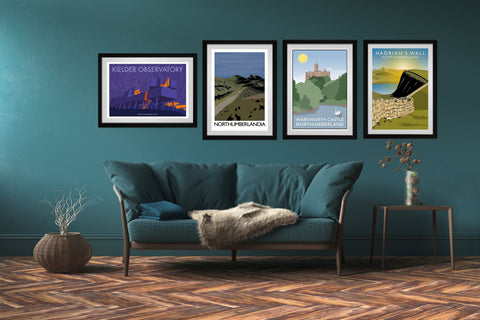 travel art prints of northumberland in various sizes