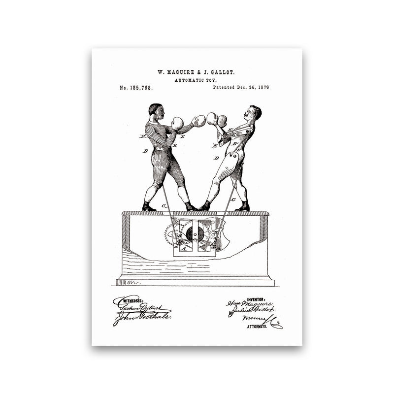 Automatic Boxing Toy Patent Art Print by Jason Stanley Print Only