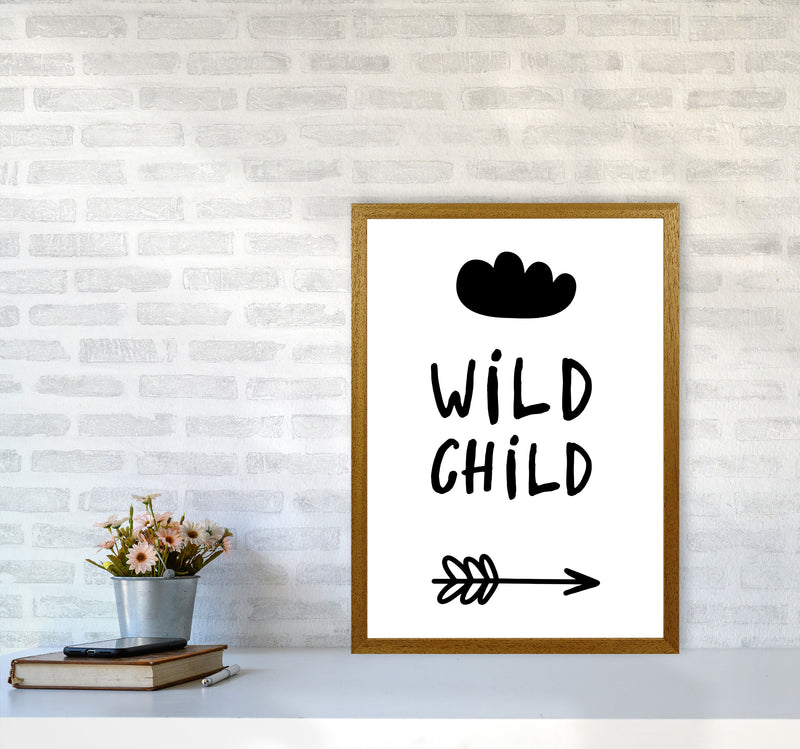 Wild Child Black Framed Nursey Wall Art Print A2 Print Only