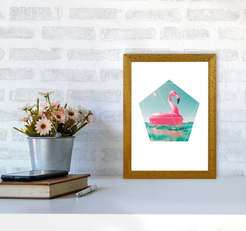 Pink Flamingo Inflatable Modern Print A4 Print Only