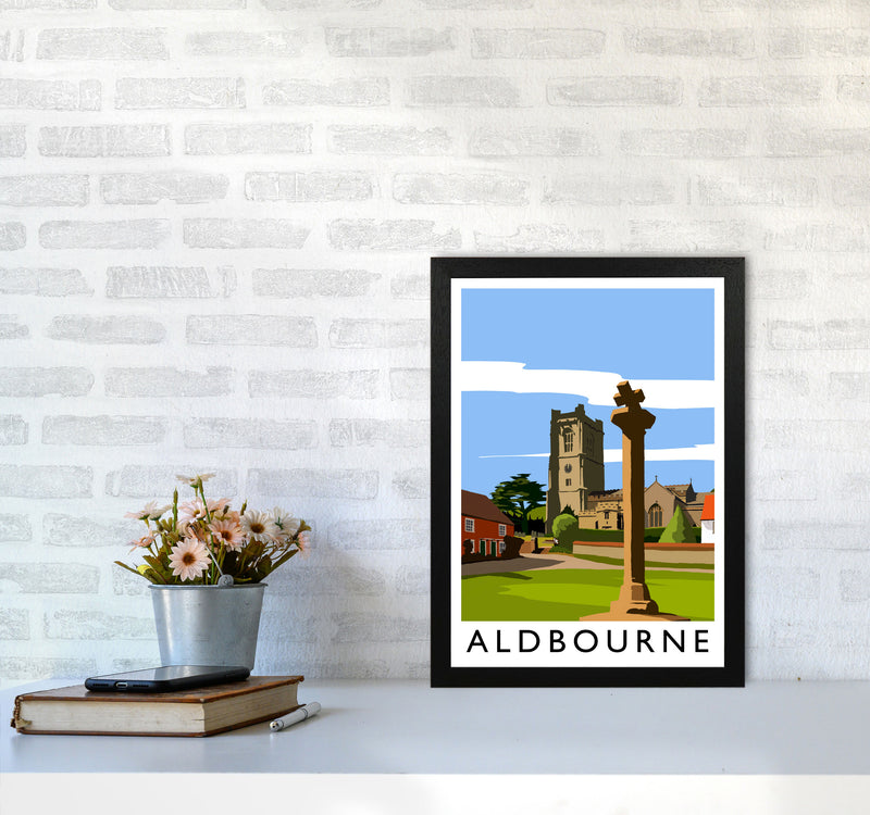Aldbourne portrait by Richard O'Neill A3 White Frame
