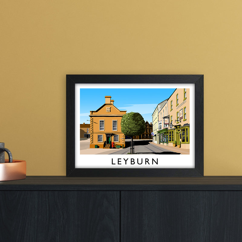 Leyburn 3 Travel Art Print by Richard O'Neill A4 White Frame