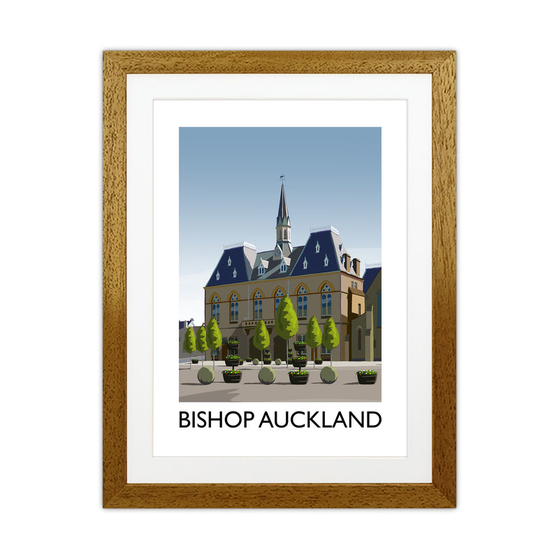 Bishop Auckland Portrait Art Print by Richard O'Neill Oak Grain