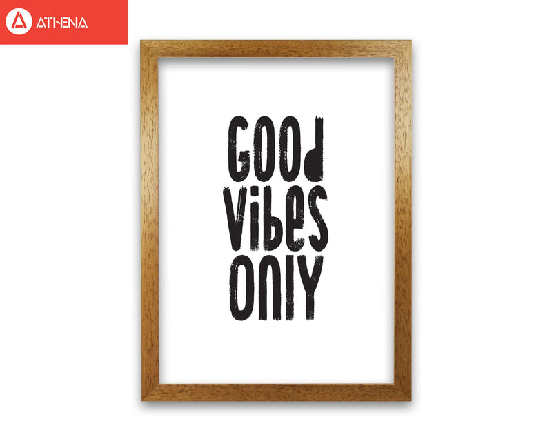 Good Vibes Only Framed Typography Wall Art Print