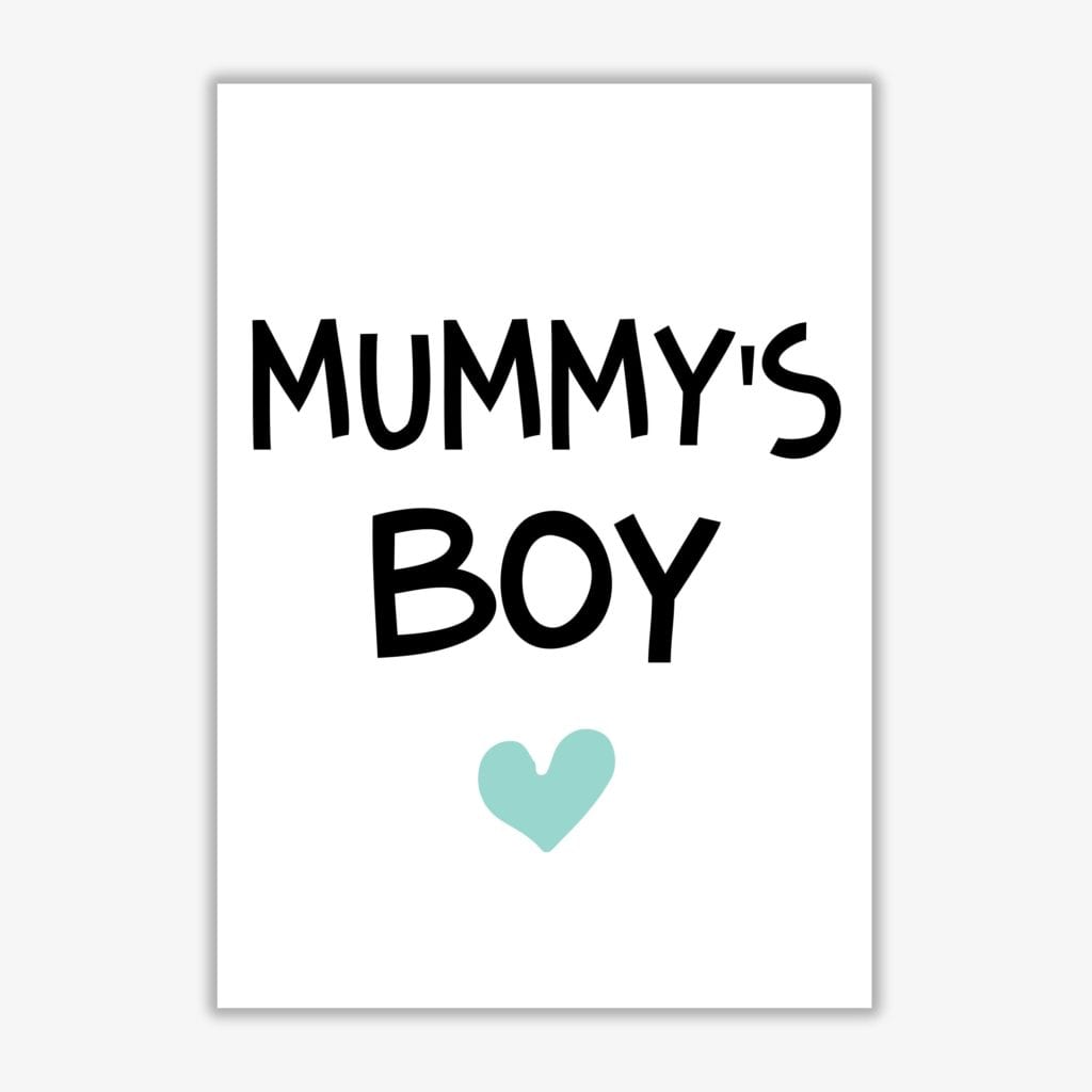 Mummy 39 S Boy Mint Framed Nursey Wall Art Print